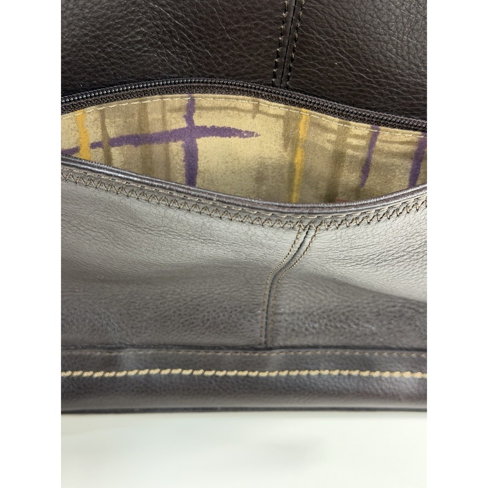 The Sak Lucia Dark Brown Pebbled Leather Crossbody Bag Adjustable Strap Purse - Picture 5 of 13